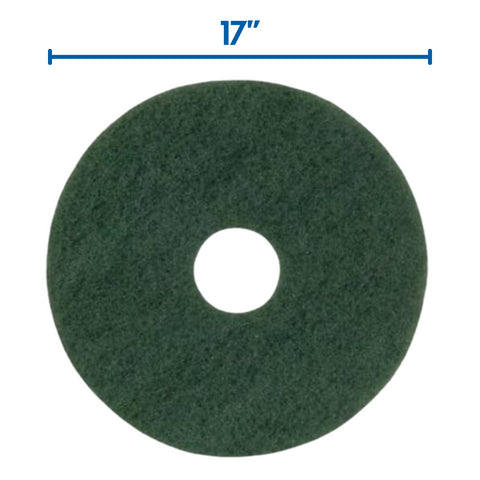 Floor Cleaning Pads 5 Pack - Scrubbing Pads Green 17”