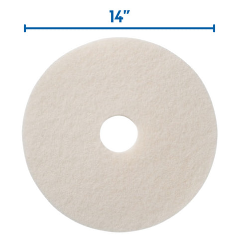Floor Cleaning Pads 5 Pack - Buffing Pads White 14”