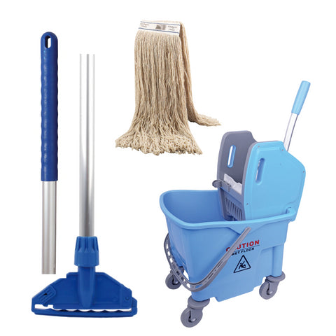 Buffalo Kentucky Floor Cleaning Set Bucket and Wringer 25L Mop Head and Handle - Various Colours