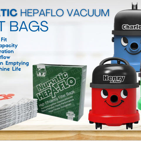 George & Charles Vacuum Bags NVM-2BH Hepaflo Dust Bags 10 Pack 604016 - Numatic