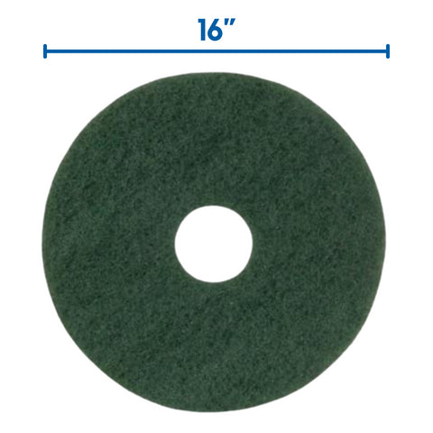 Floor Cleaning Pads 5 Pack - Scrubbing Pads Green 16”