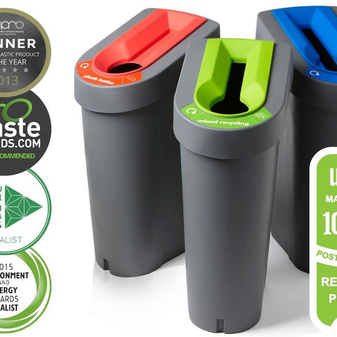 uBin Recycling Bins 70L Inc Inserts- Made From Recycled Plastic