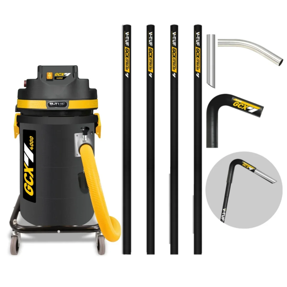 V-TUF GCX4000 Pro Gutter Vacuum Cleaner (20FT Carbon Fibre Poles) 37L 1750W