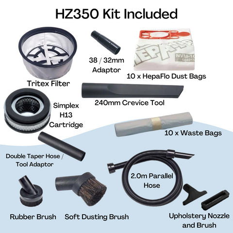 HZ350 Asbestos Vacuum Cleaner H Class Hepa H13 Soot Numatic