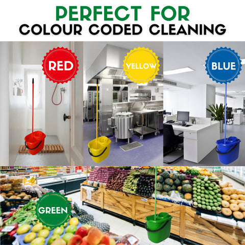 Image 3: Colour-Coded Cleaning System - Red for Bathroom, Yellow for Food Prep, Blue for Office, Green for Grocery Store