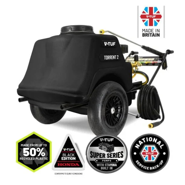 V-TUF TORRENT2HES 6.5HP Honda Mini-Bowser 150L Petrol Pressure Washer 160Bar 13L/Min