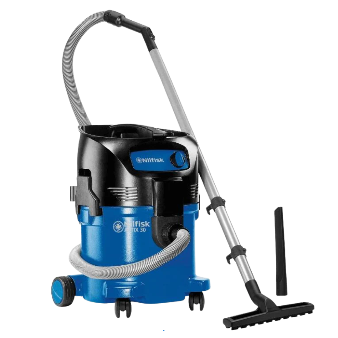 Nilfisk Attix 30-01 PC wet and dry industrial vacuum cleaner with hose and floor tools