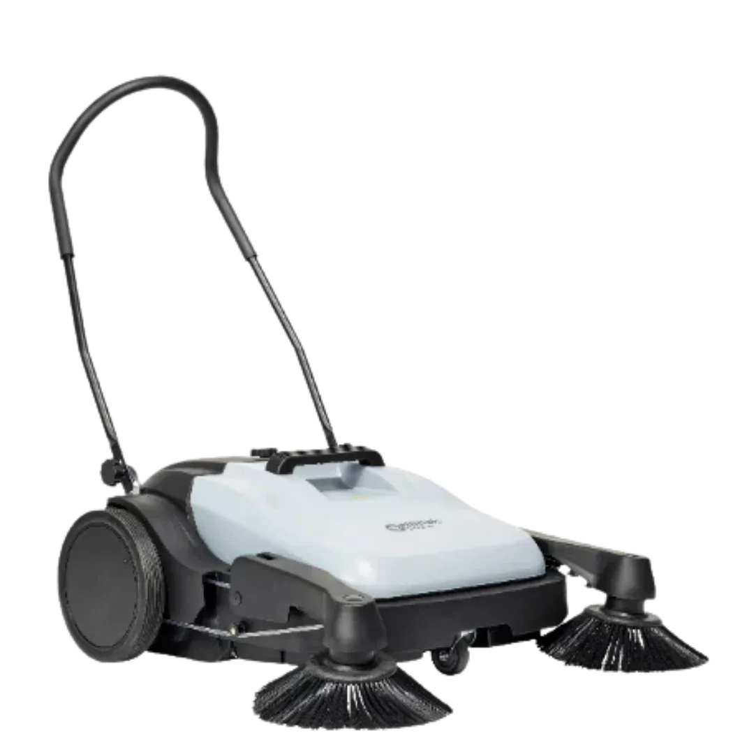 Nilfisk SW250 Walk-Behind Manual Floor Sweeper – push sweeper for industrial, warehouse, and commercial cleaning