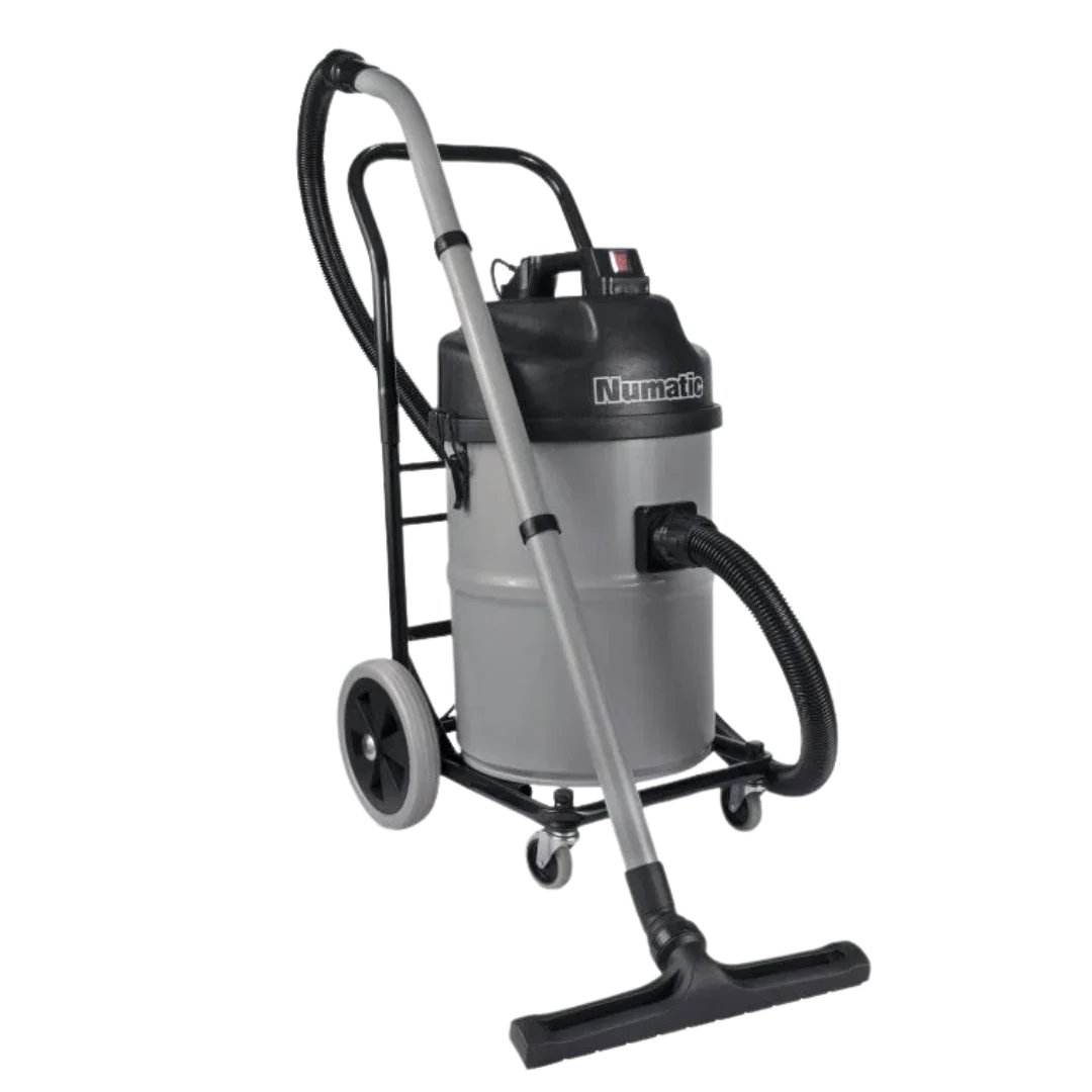 Numatic NTD750-2 industrial dry vacuum cleaner with heavy-duty twin motors and large dust drum