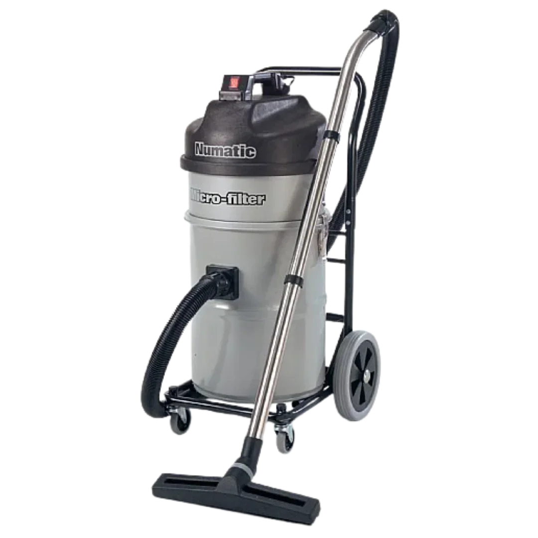 Numatic NTD750M HEPA industrial dry utility vacuum cleaner with steel drum and trolley frame