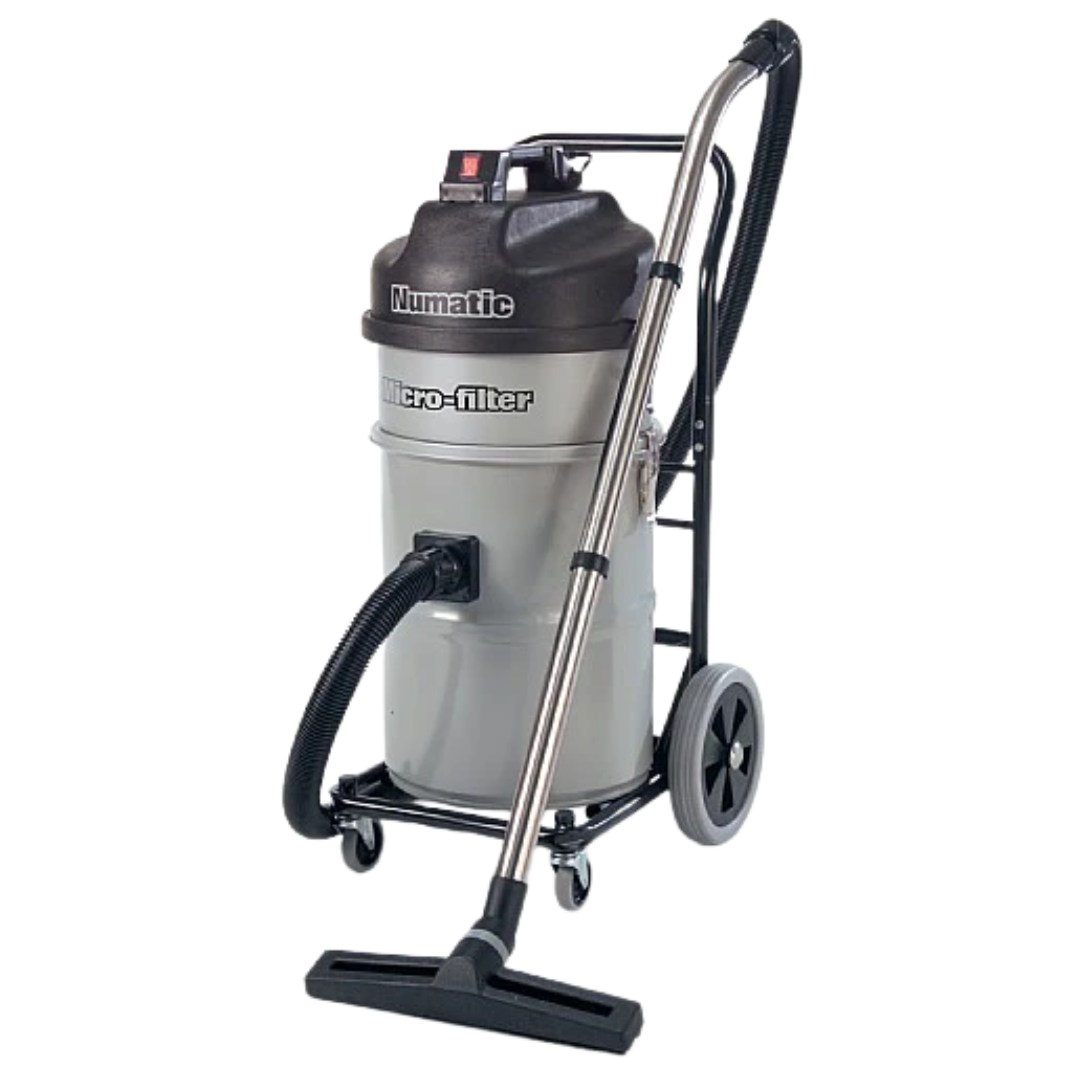 Numatic NTD750M HEPA industrial dry utility vacuum cleaner with steel drum and trolley frame