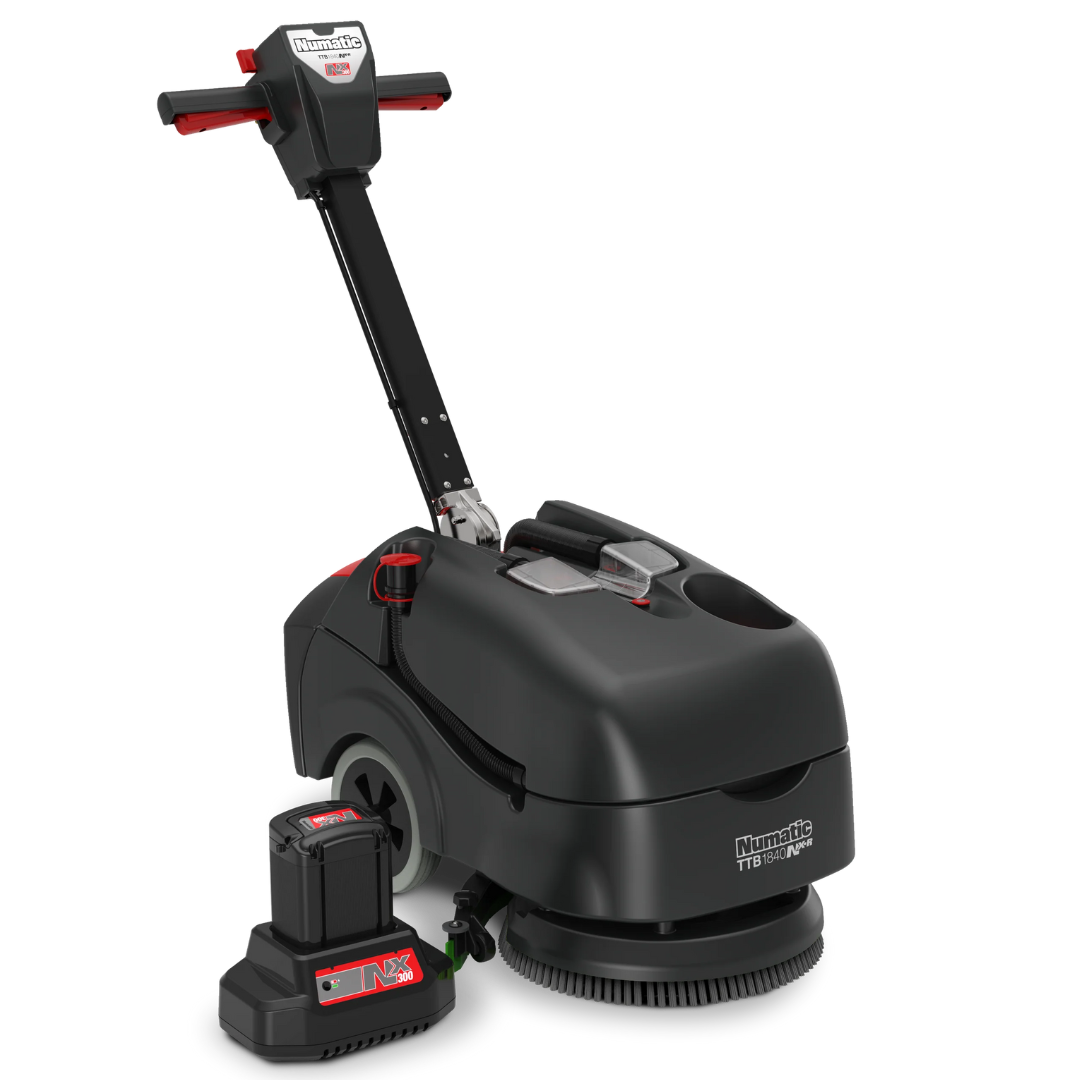 Numatic TTB1840NX battery floor scrubber dryer compact hard floor cleaning machine
