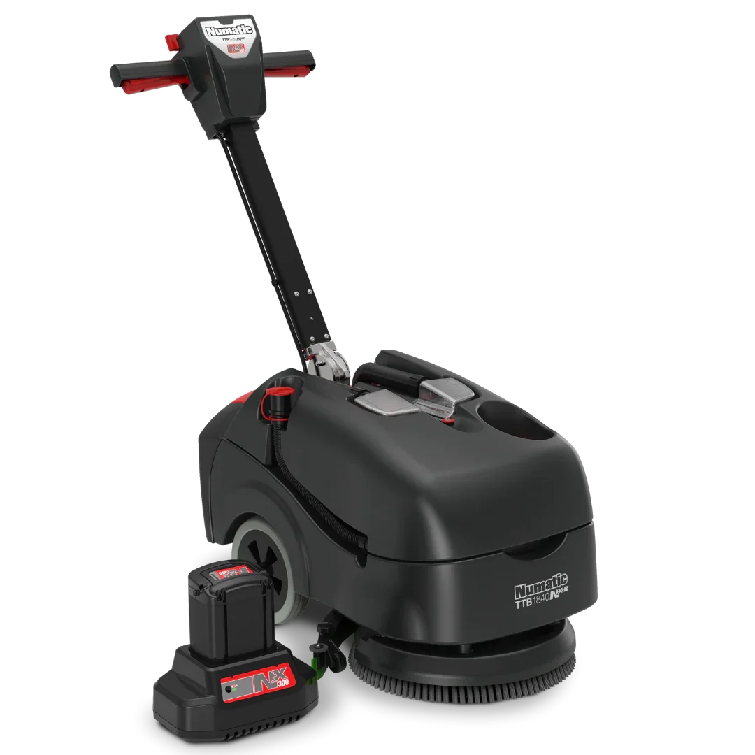 Numatic TTB1840NX battery floor scrubber dryer compact hard floor cleaning machine
