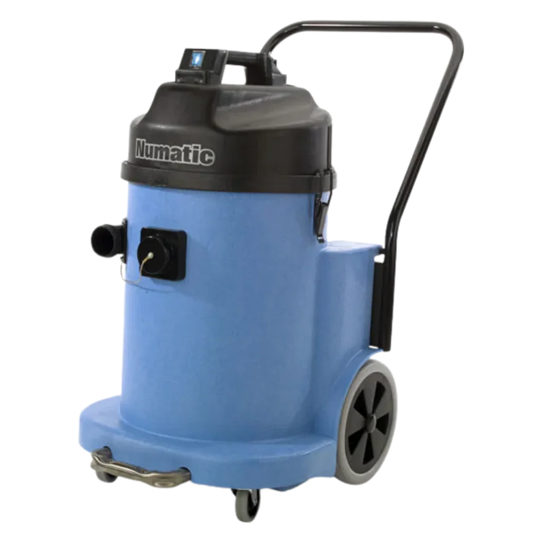 Numatic WVD900C industrial swarf and oil vacuum for coolant recovery in workshops