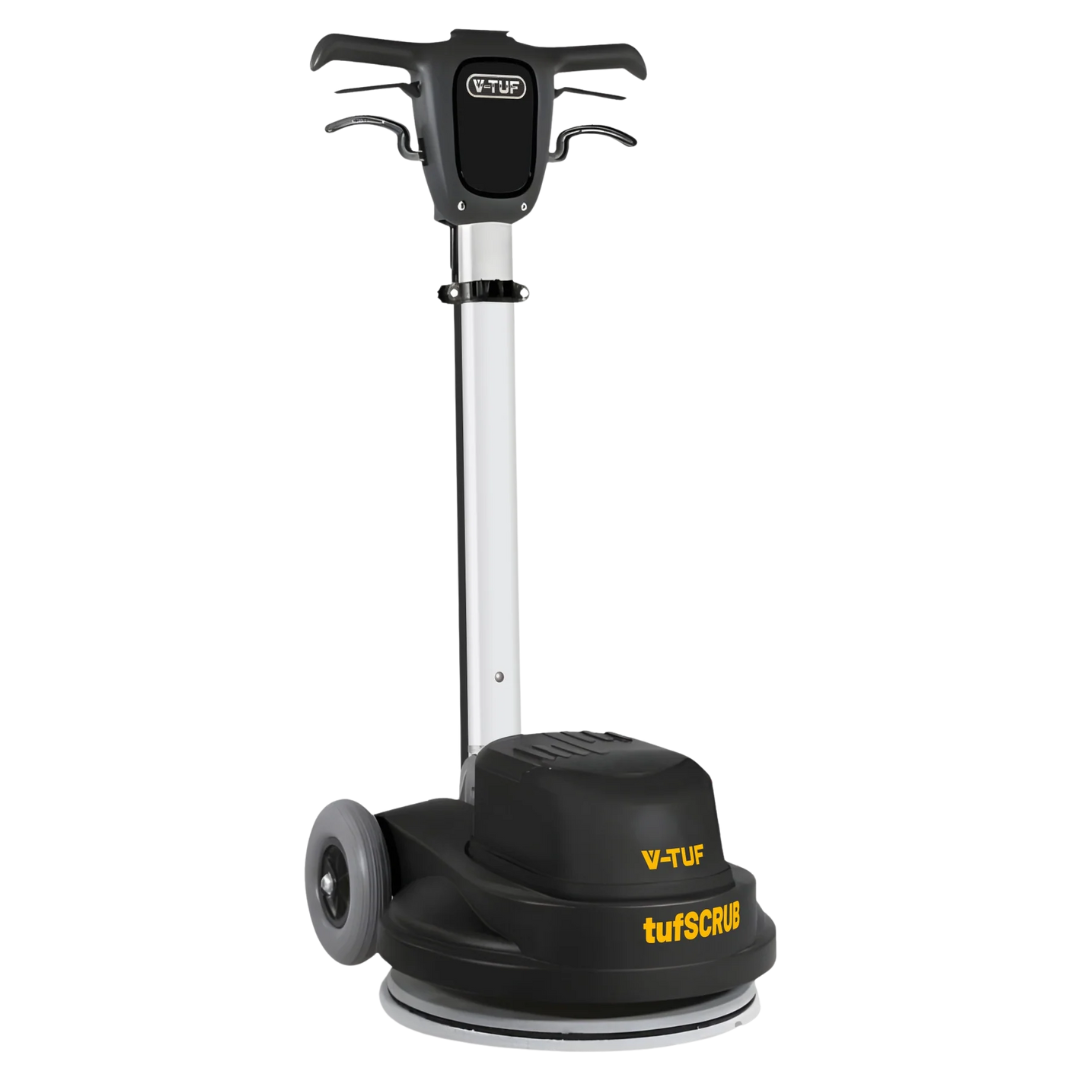V-TUF tufSCRUB dual speed floor polisher and scrubbing machine for commercial hard floor cleaning