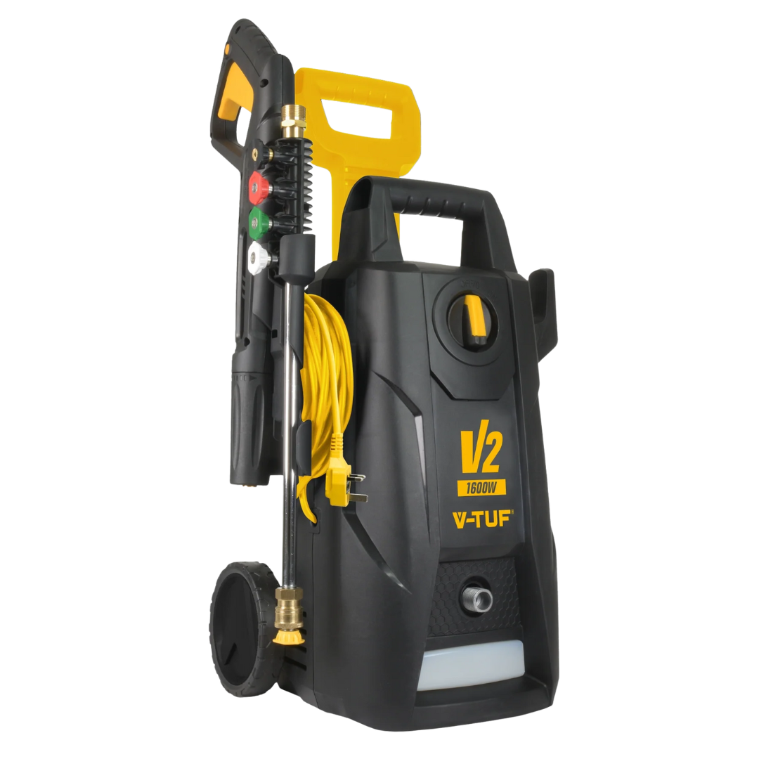 V-TUF V2 Jet Wash delivering 1900 PSI / 135 Bar pressure – professional pressure washer with patio cleaning attachment