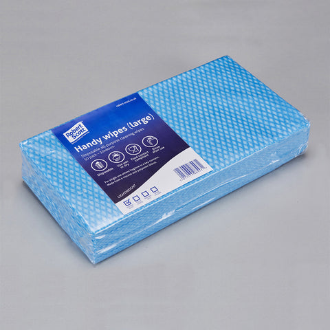 Abbey Handy Wipes Large 60x30cm Blue 50 Pack