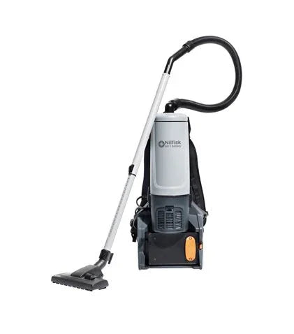 front view of the NIlfisk GD5 BAck PAck Cordless Vacuum