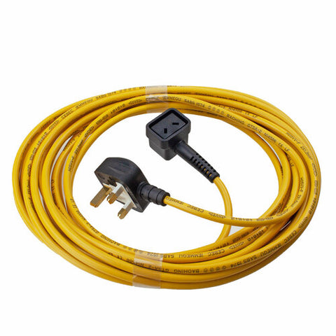 Numatic 911549 Mains Power Cable 10M x 1mm 2 Core Cable Yellow