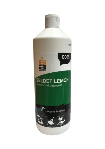 Seldet Lemon Washing up Liquid Detergent C009 1 Litre Selden