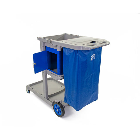 Compact Janitorial Cleaning Trolley & 60L Vinyl Bag