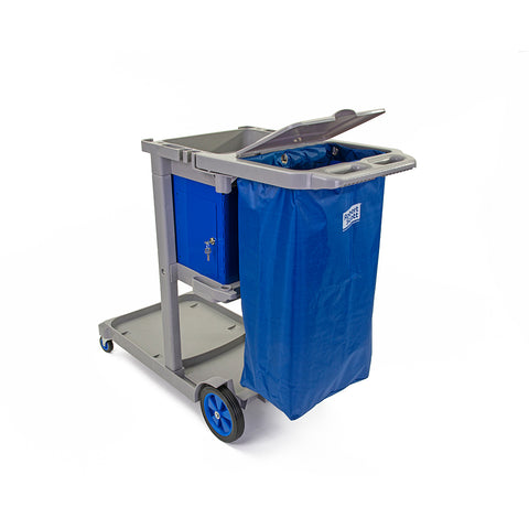 Compact Janitorial Cleaning Trolley & 60L Vinyl Bag