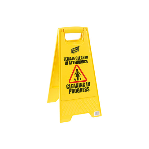 Female Attendant Standard Safety Floor Sign