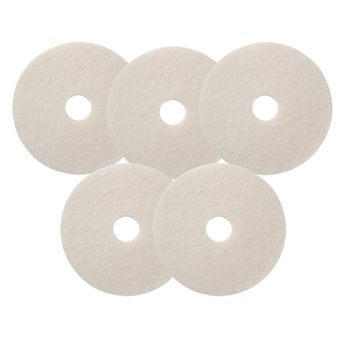 Floor Cleaning Pads 5 Pack - Buffing Pads White 17”