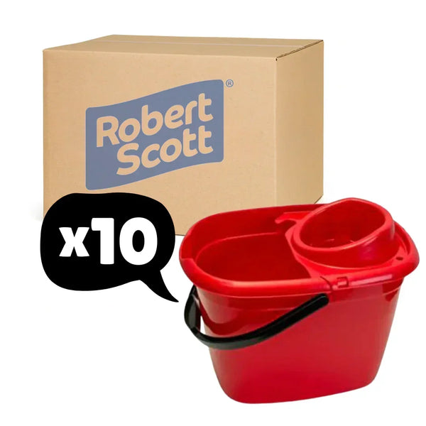 Mop Bucket And Wringer 14L Red 10 Pack - Robert Scott