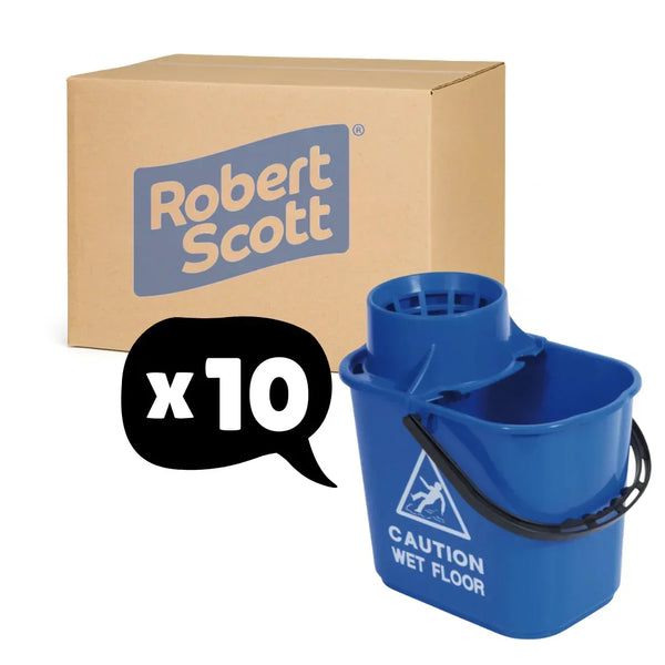 Exel Mop Bucket And Wringer Blue 15 Litre 10 Pack - Robert Scott