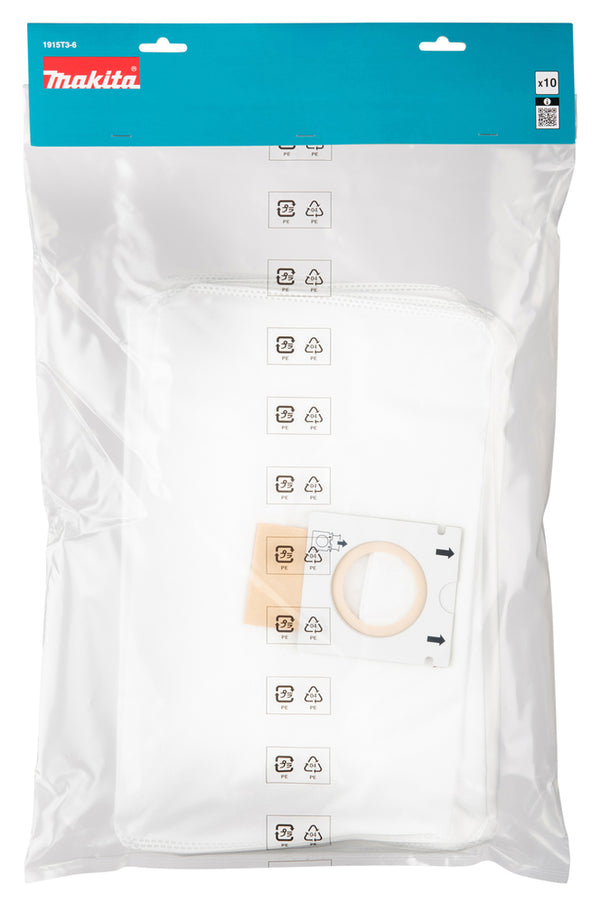 Makita 1915T3-6 Filter Bags (10 Pack) For VC013G