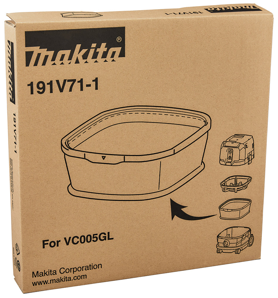 Makita 191V71-1 Cloth Filter Set For VC002G / VC004G / VC005G