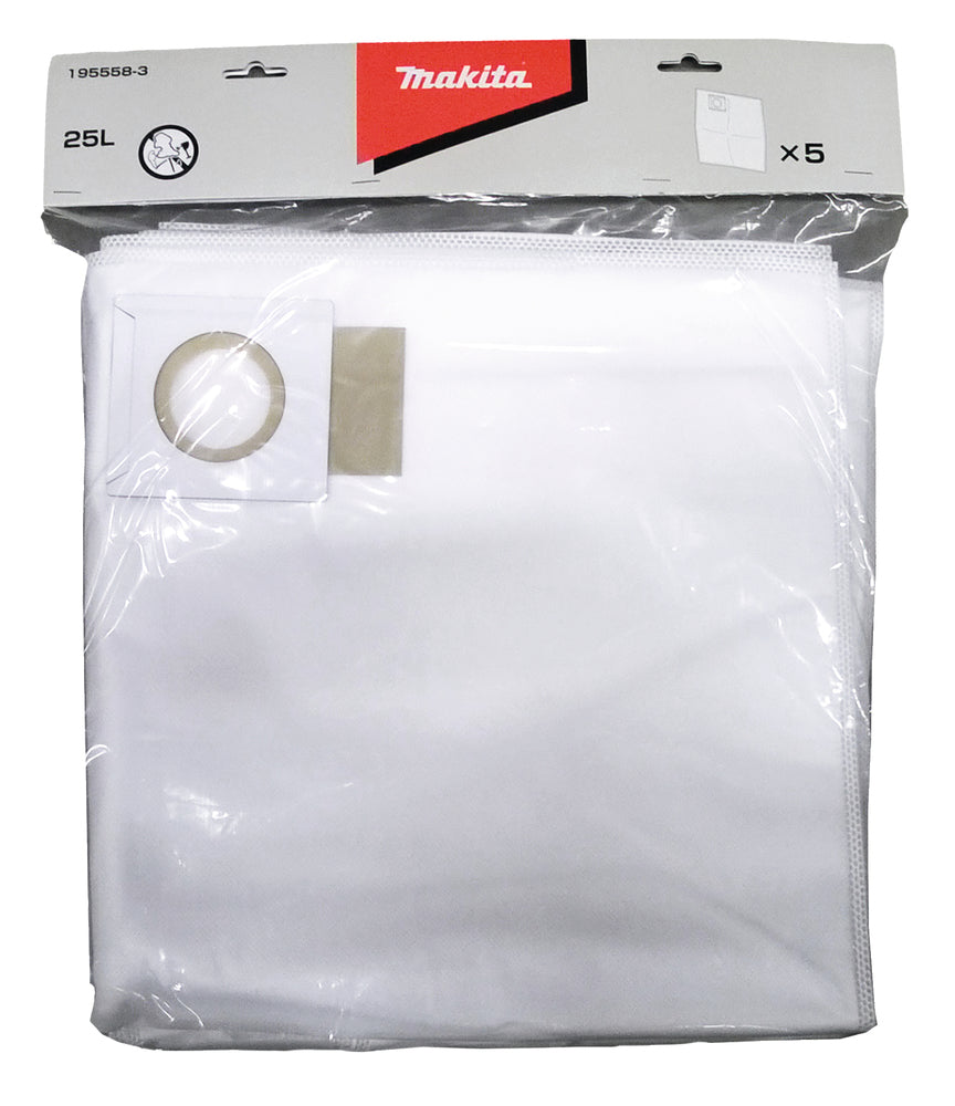 Makita 195558-3 Fleece Dust Bags (5 Pack) For VC3211H & VC3211M