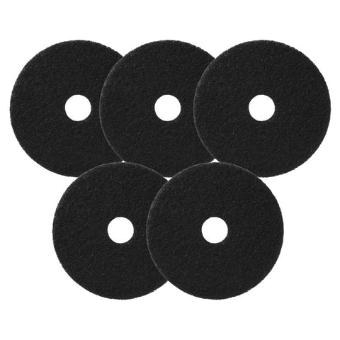 Floor Cleaning Pads 5 Pack - Stripping Pads Black 17”