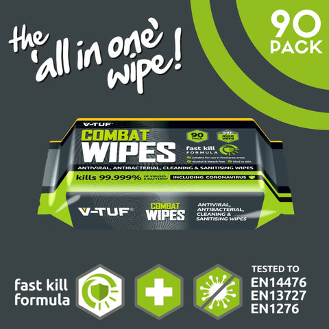V-TUF Magic Wipes Anti-Bac Virucidal Sanitiser Builder Wipes Pack of 90 or 200