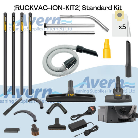 V-TUF RUCKVAC-KIT2 Cordless M Class Backpack Vacuum Cleaner - 5M High Level Cleaning Kit