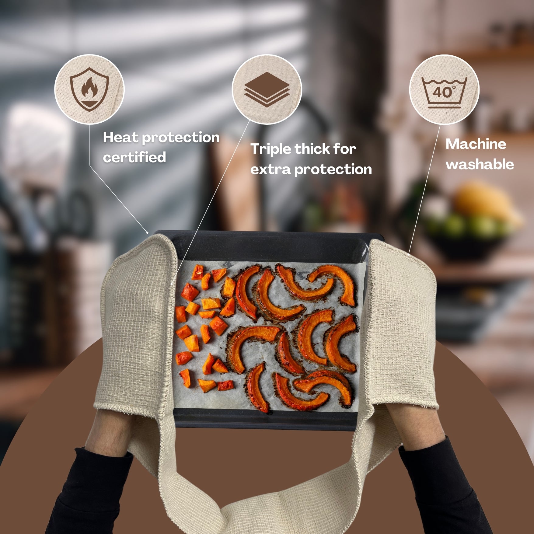 Extra-Large Cotton Oven Glove For Catering Kitchen