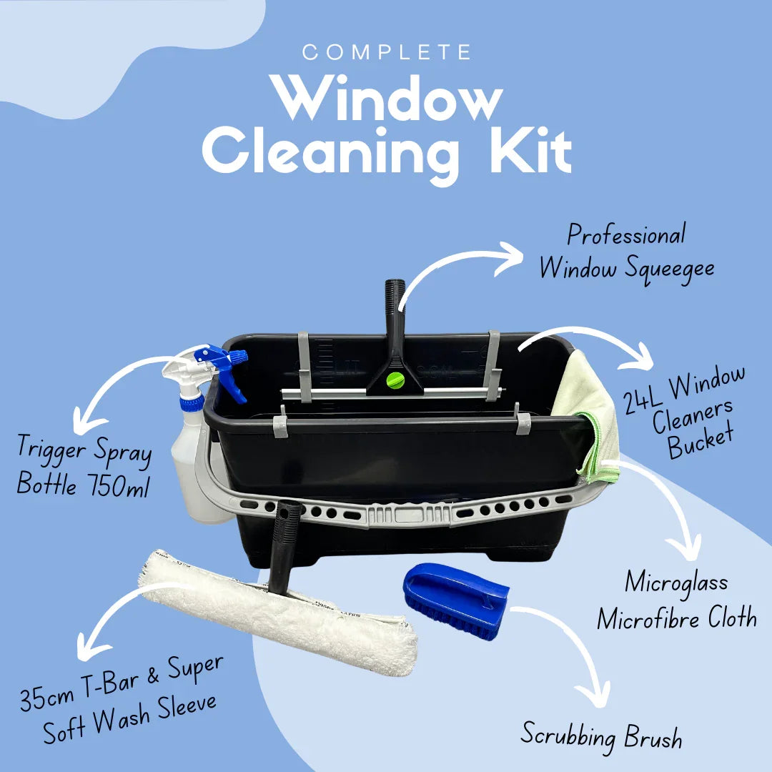 Complete Window Cleaning Kit Window Cleaning Kit with Bucket | Professional Starter Set – Avern ...