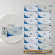 V Fold White Hand Towels Interfold 2ply Wholesale Full Pallet (42 Boxes) - IFW002
