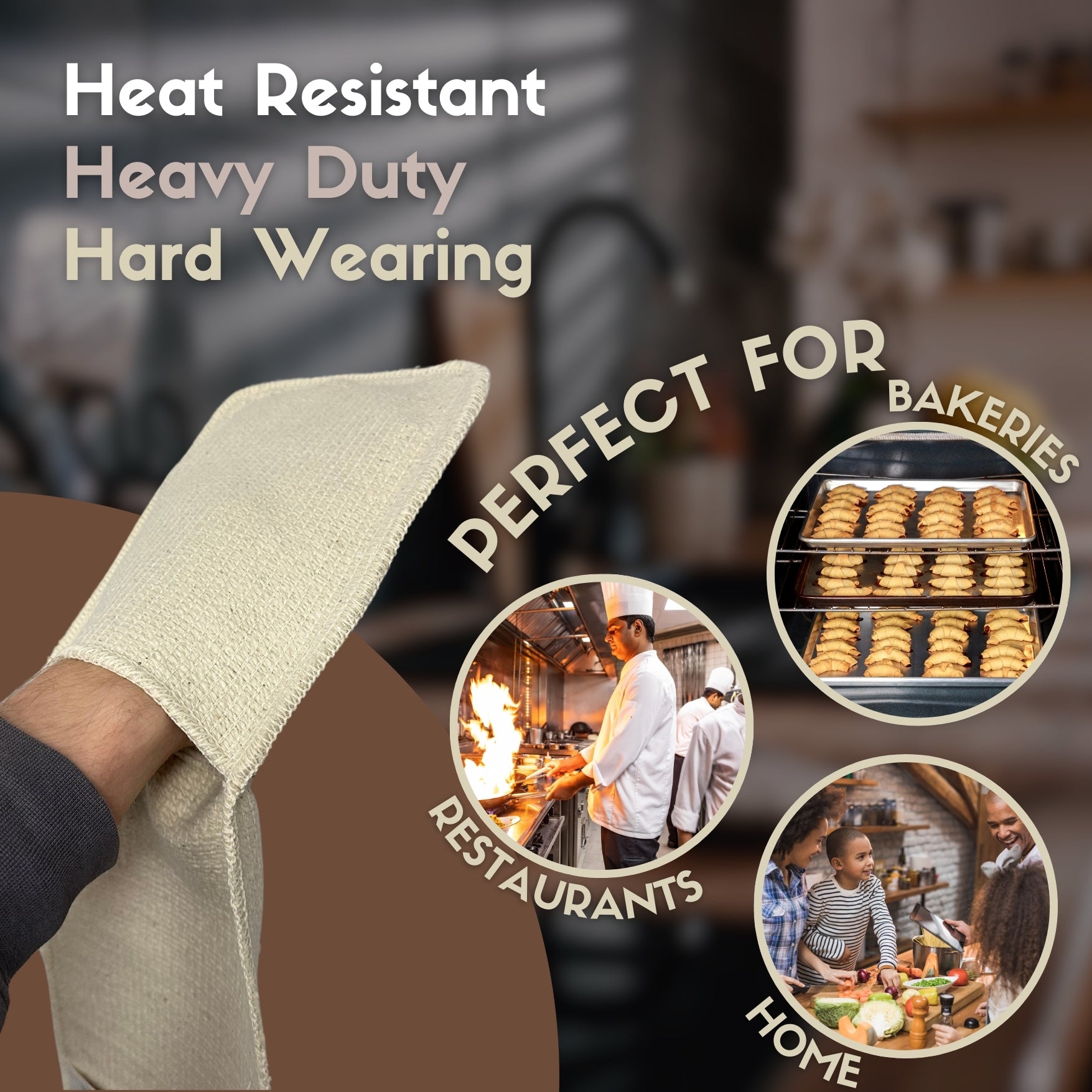 Extra-Large Cotton Oven Glove For Catering Kitchen