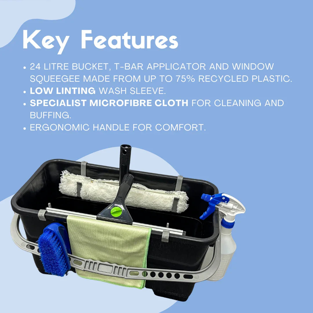 Complete Window Cleaning Kit Window Cleaning Kit with Bucket | Professional Starter Set – Avern ...