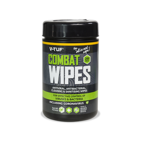 V-TUF Builder Wipes Anti-Bac Virucidal Sanitiser Wipes Pack of 90 or 200