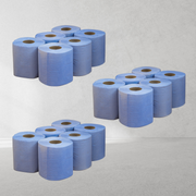 Blue Rolls Paper Centrefeed (18 Pack) 2PLY Embossed 50Mx168mm - CL2B50