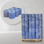 Blue Rolls Centrefeed 50m 2PLY Embossed Wholesale Half Pallet (45 Cases) - CL2B50