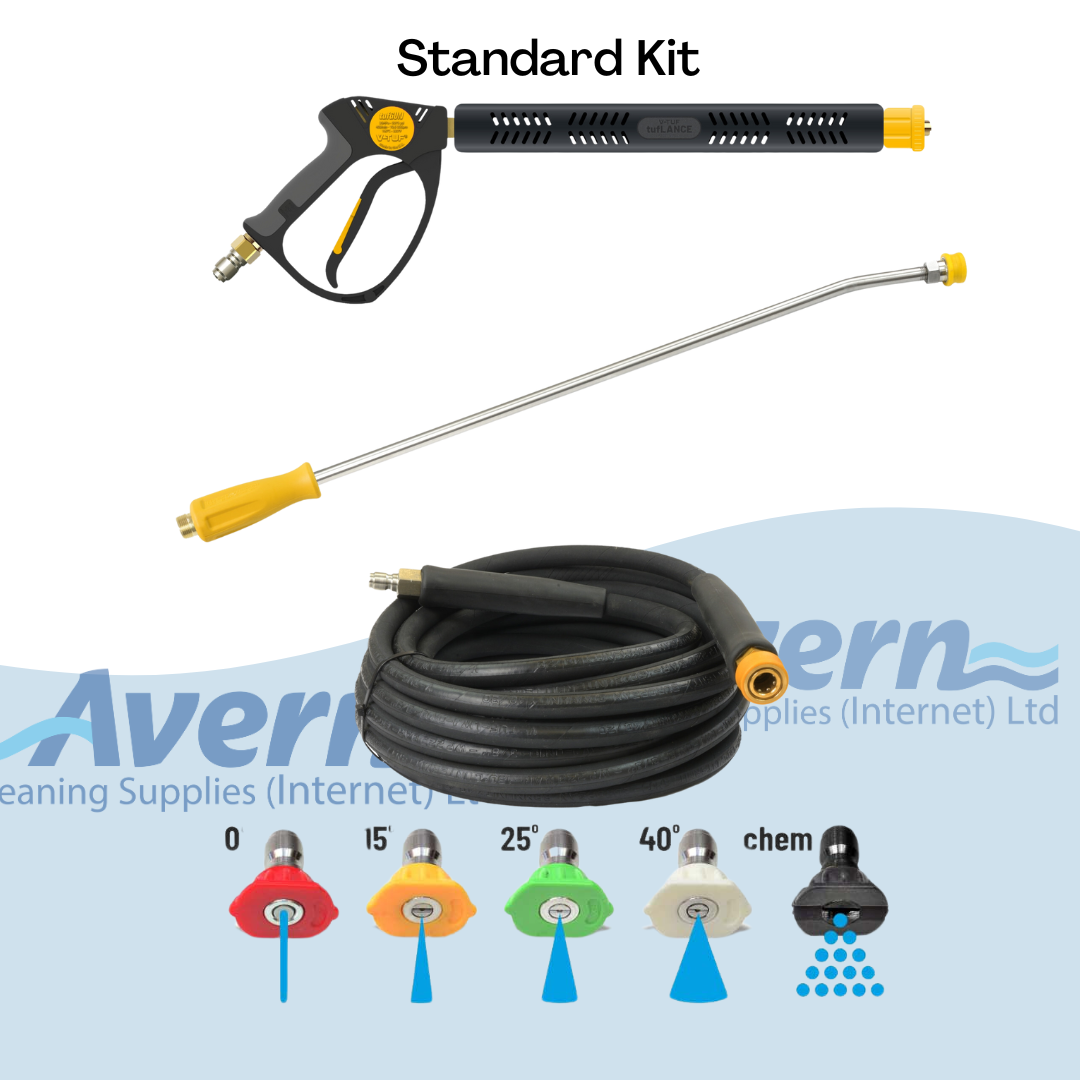 Standard lance, trigger gun and high-pressure hose supplied with the 500L jet wash bowser