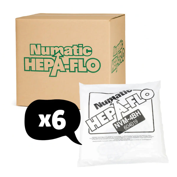 Numatic NVM-4BH HepaFlo Bags – 60 Pack for 750/900 Series - 604019