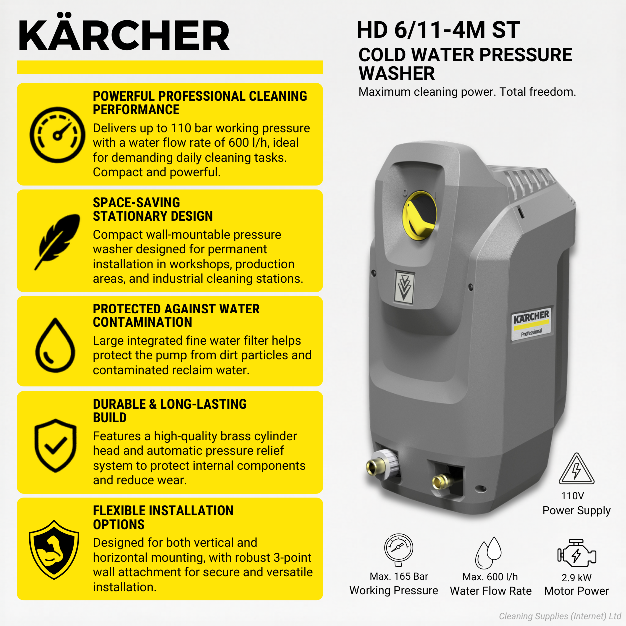 Karcher HD 6/11-4M St Cold Water Pressure Washer 1.524-939.0