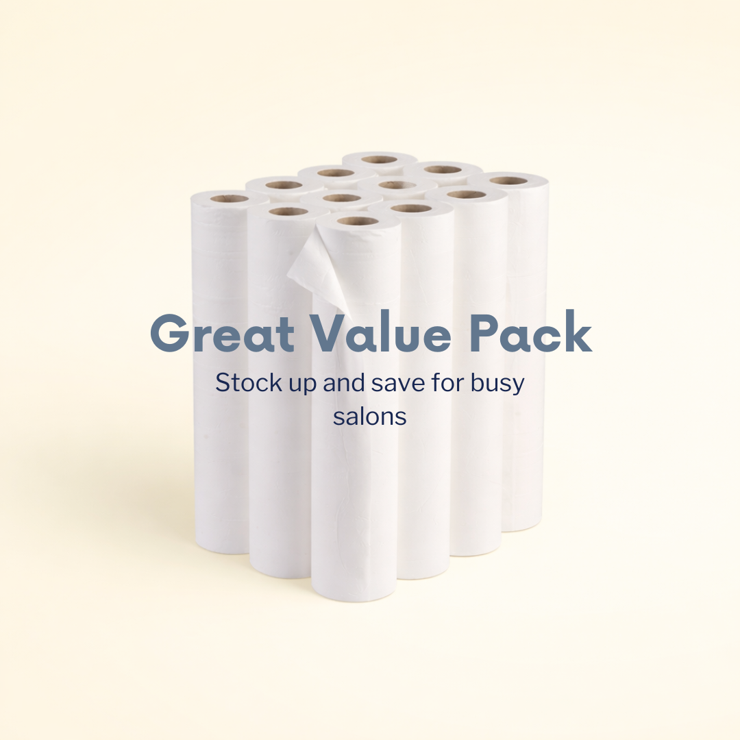 Couch Rolls 20" (12 Pack) Bed Roll 2PLY 40m x 500mm white