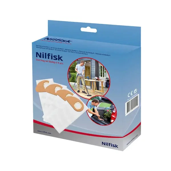 Nilfisk Buddy II Replacement Bags Pack Of 4 81943048