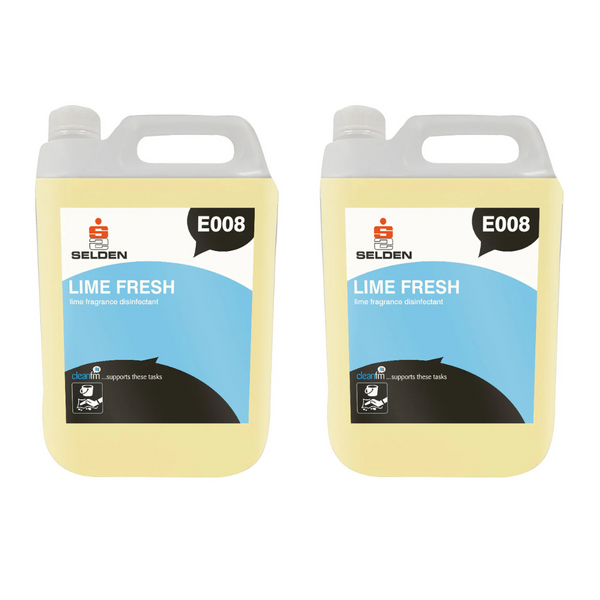 Lime Fresh Fragrance Disinfectant E008 2 x 5 Litre - Selden (2 Pack)